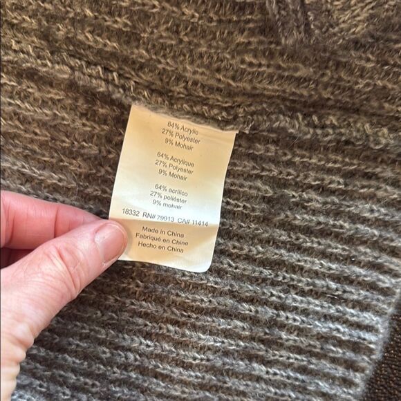 A Pea in the Pod Open Front Ribbed Gray Duster Cardigan size Small - Picture 6 of 10